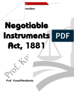 Negotiable Instruments Act, 1881 PDF