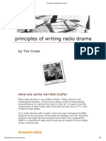 Principles of Writing Radio Drama