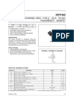 Irfp460: N - Channel 500V - 0.22 - 20 A - To-247 Powermesh Mosfet