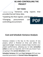 Cost Schedule Variance Analysis