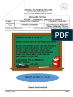 2º Bimestre - Bloco 3 - 10.05.2021 A 02.06.2021 - Ed. Especial - 2º Ano D - S.B.B.