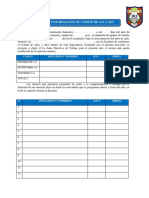 Acta de Conformacion de Junta Directiva de Aula