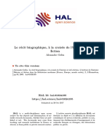 Le Recit Biographique A La Croisee de LH PDF