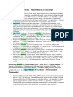 Algorithmic Notations - Presentation Transcript