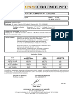 CERTIFICADO DE CALIBRAÇÃO No 1251 Micro Ohmimetro FLUKE