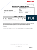 Certificate of Conformity Cum Test Certificate: Material Identification