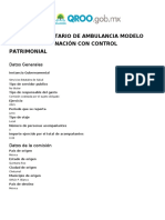 Realizar Inventario de Ambulancia Modelo 2021 en Coordinacion Con Control Patrimonial