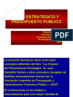 Plan Estrategico y Presupuesto Publico