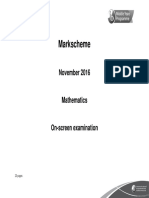 N16 Mathematics Markscheme