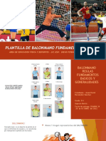 Plantilla Balonmano. Josue David Hernandez S. 8-6