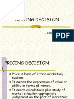 Pricing Decision: - Krupa Shah