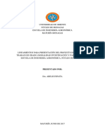 España 2017. Lineamientos para La Elaboración de Proyecto de Trabajo de Grado