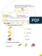 Worksheet Level B4 PDF