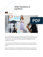How To Use Slide Transitions in Microsoft PowerPoint