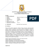 Silabo de Taller de Investigación Sociológica II 2014-II