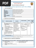 Comunicacmos Nuestras Experiencias A Partir de Un Dialogo