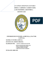 Informe de Economía Agrícola (Factor Capital) - 1