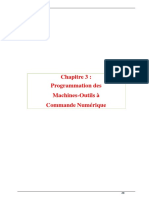 Chapitre 3 Programmation Machines Outils Commande Numerique