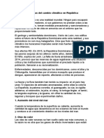 Las Consecuencias Del Cambio Climático en República Dominicana