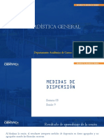 Estadística General Semana 05 Sesión 09 2023-1 Medidas de Dispersion