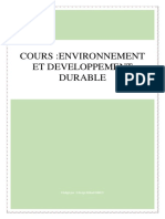 Cours Environnement Et Developpement Durable