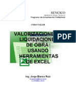 Valorizaciones y Liquidaciones de Obra Con Herramientas de Excel