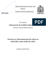 Determinacion de Calcio Como Oxido de Calcio en Minerales