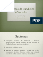 Procesos de Fundición y Vacíado.