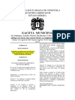 Reforma de La Ordenanza de Arquitectura y Obras Civiles Gaceta Extraoficial No 44