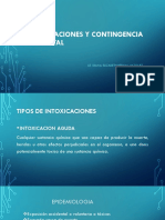 Intoxicaciones y Contingencia Ambiental