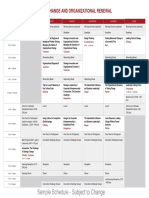 Sample Schedule - Subject To Change: Leading Change and Organizational Renewal