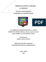 Factores de Competitividad en La Cadena Productiva de Granadilla en Santa Teresa La Convención Cuzco