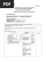 Plan Curricular Del Curso de Capacitación