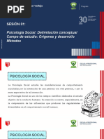 Sesión 01:: Psicología Social: Delimitación Conceptual Campo de Estudio: Orígenes y Desarrollo Métodos