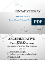 Lecturer 4-Enhlish III - Argument Essay