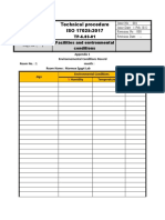 Facilities and Environmental Conditions