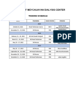 Training Schedule