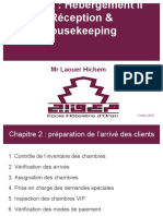 Cours Hebergement Réception Et Housekeeping Chapitre 2 Préparation de L'arrivé Des Clients