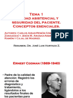 Tema 1 Calidad Asistencial y Seguridad Del Paciente