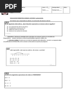 Evaluacion 1 de Matematicas 7° Basicos Lista