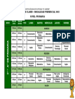 Horario 5to A de Primaria