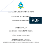 Fasículo - Tema Trabalho e Energía, Leyes de Conservación