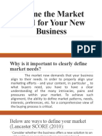 Define The Market Need For Your New Business