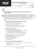 Evaluación Del Área de Comunicación