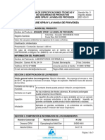 MSDS Bonaire Spray Lavanda de Provenza V3