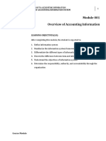 W1 Lesson 1 Overview of Accounting Information System - Module