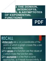 Domain and Range Intercept Asymptote of Exponential Fumction