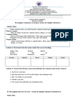 Grade 2 English Answer Sheet. Q1.Wk2-3