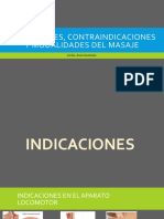 Indicaciones, Contraindicaciones y Modalidades Del Masaje