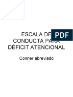 Escala de Conducta para Deficit Atencional